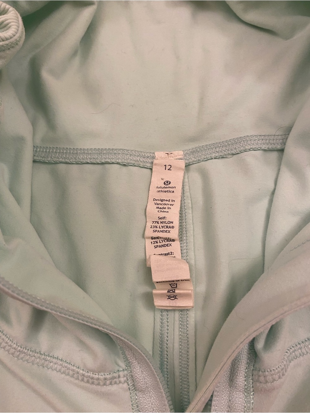 lululemon athletica mint green zip hoodie
